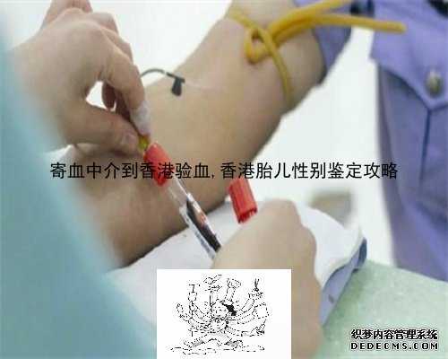 寄血中介到香港验血,香港胎儿性别鉴定攻略
